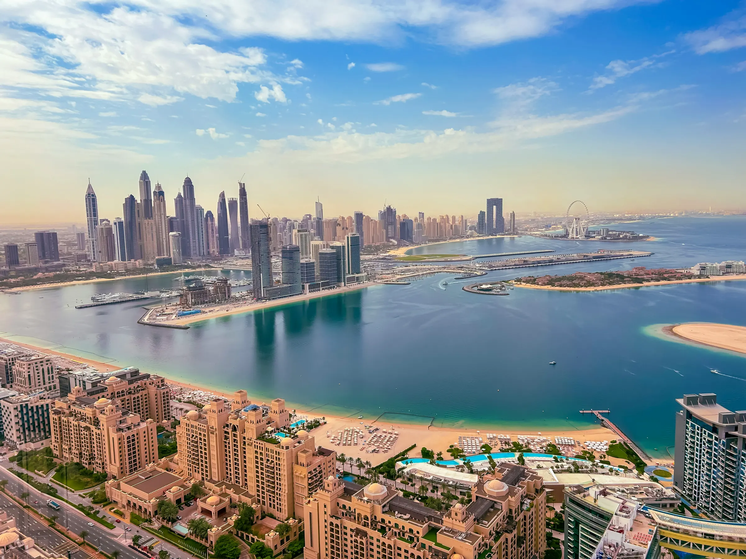 Dubai Marina and the Palm Jumeirah from above