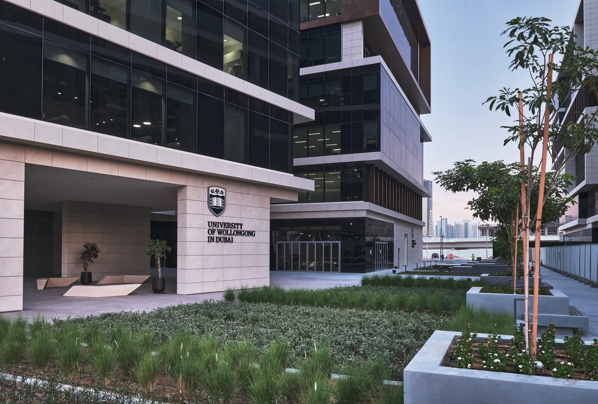 University of Wollongong in Dubai campus entrance